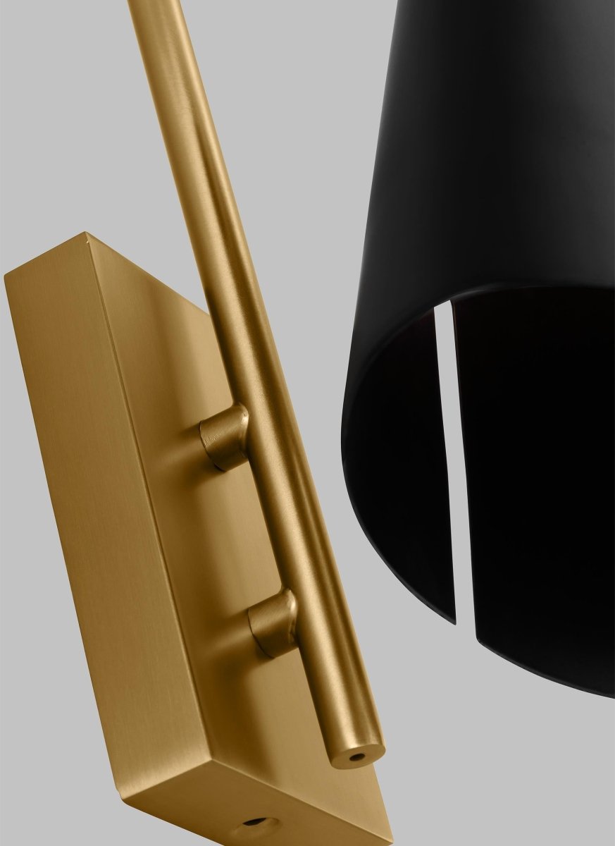 Luminaire de vanité Cambre - Noir de minuit et laiton brunis 8 3/8" by Visual Comfort Studio | Luminaires & cie