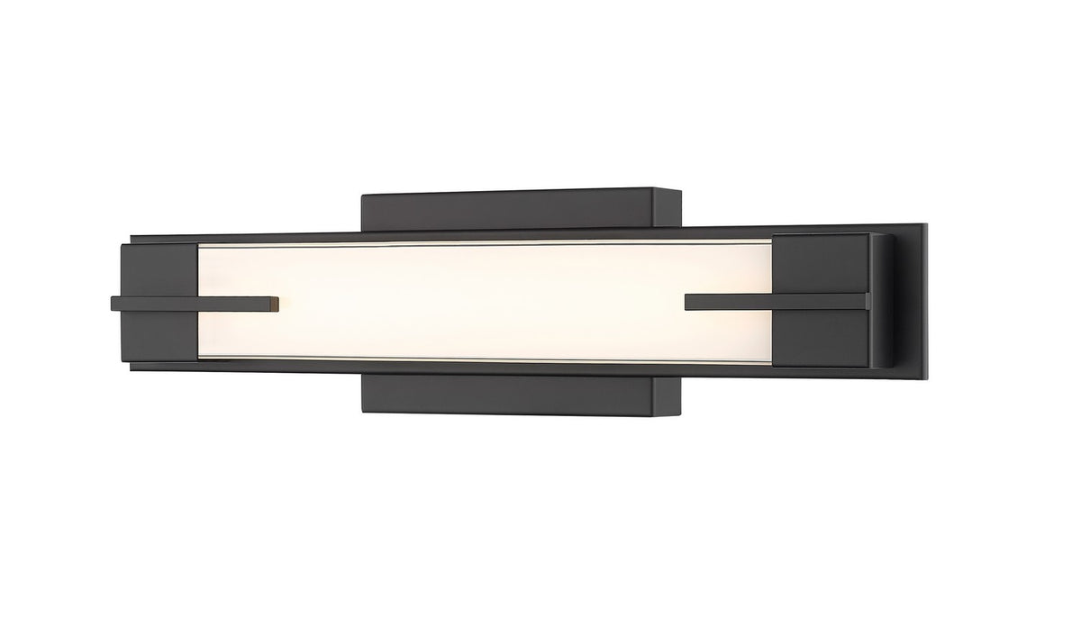 Barre d'éclairage de salle de bain Chase Noir mat, 18" – Z-Lite