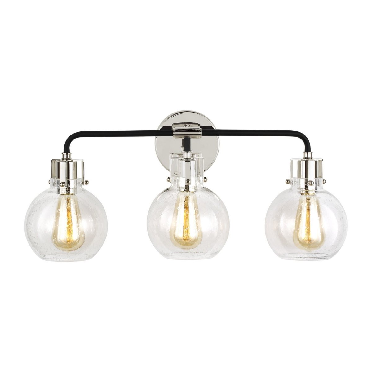 Luminaire de vanité Clara - Nickel poli/Noir texturé 24" by Visual Comfort Studio | Luminaires & cie