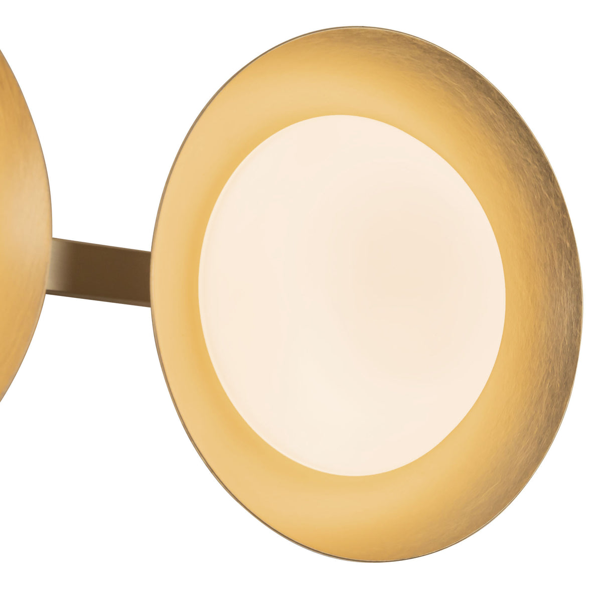 Luminaire de vanité Cleo Or brossé/Verre opale, Verre opale – vue 4