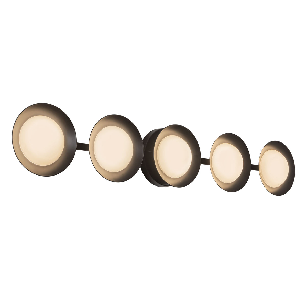 Luminaire de vanité Cleo Noir / Verre opale, Verre opale – vue 2