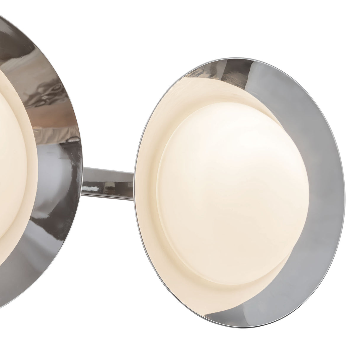 Luminaire de vanité Cleo Chrome / Opale, Verre opale – vue 4