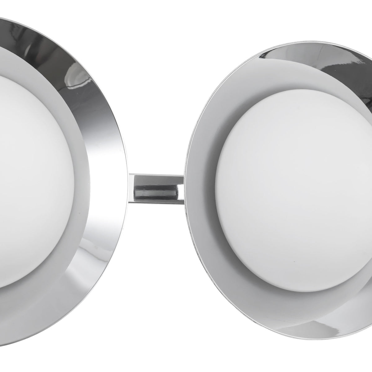 Luminaire de vanité Cleo Chrome / Opale, Verre opale – vue 5