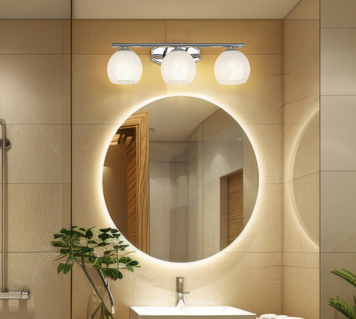 Luminaire de vanité Colette Chrome, 24" – vue 8