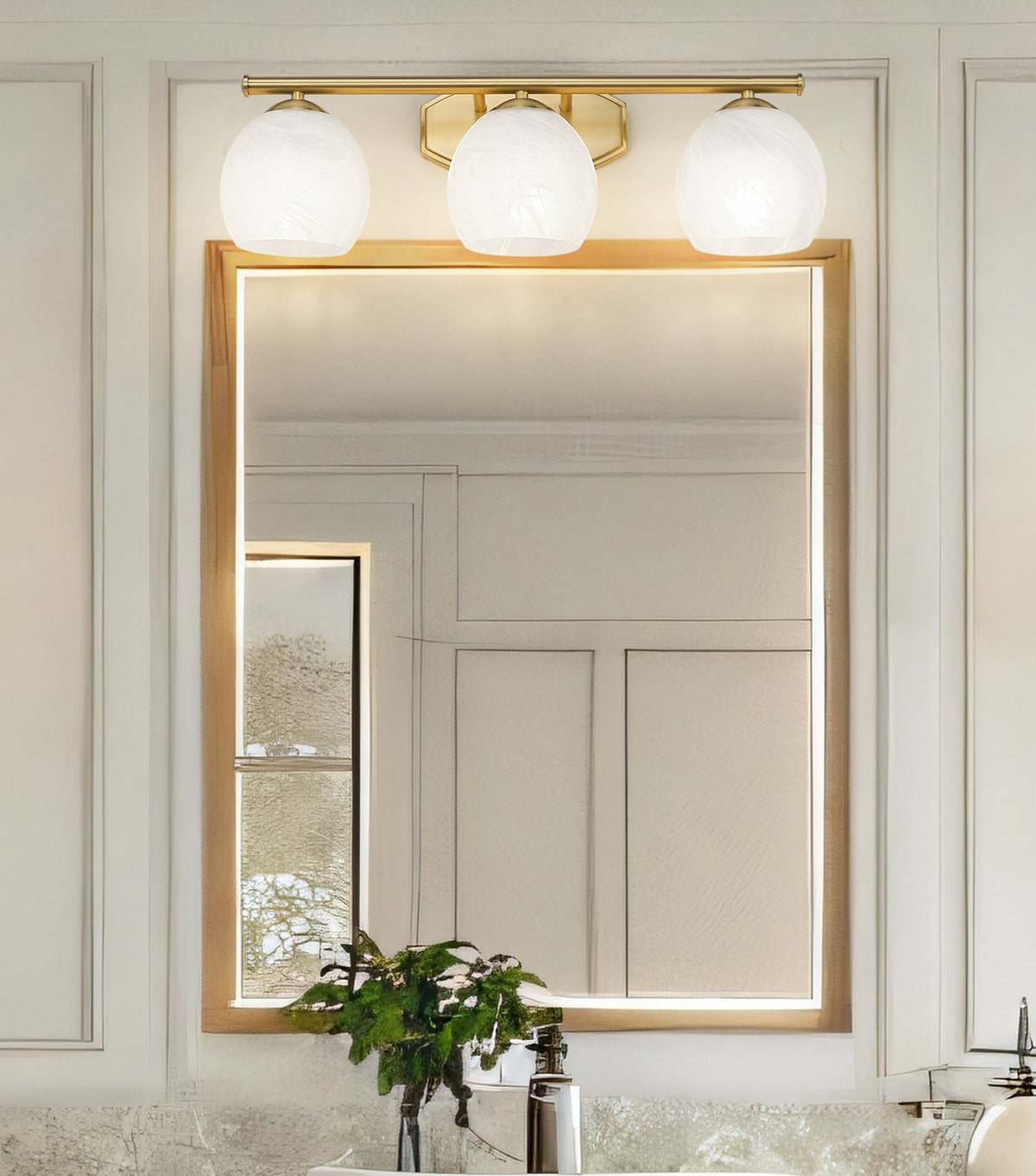 Luminaire de vanité Colette Or moderne, 24" – vue 8