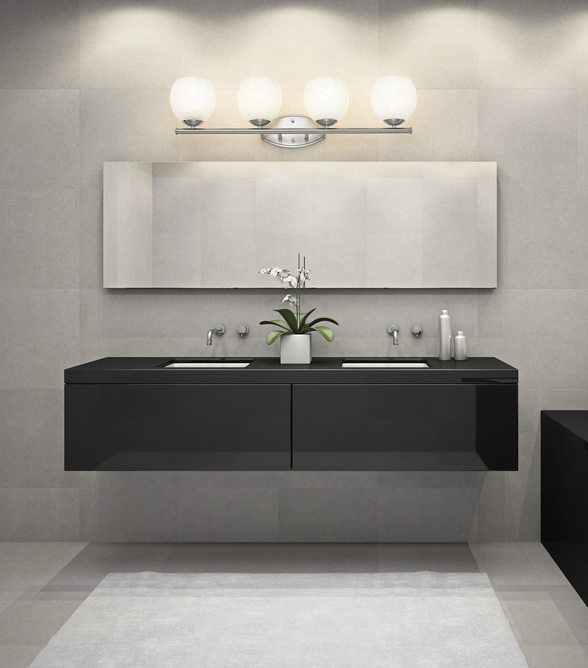 Luminaire de vanité Colette Nickel brossé, 32" – vue 8