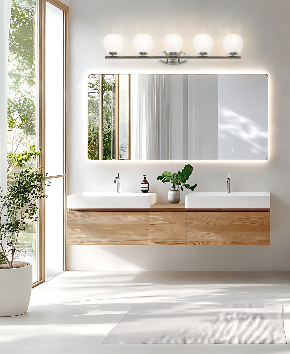Luminaire de vanité Colette Nickel brossé, 42" – vue 8