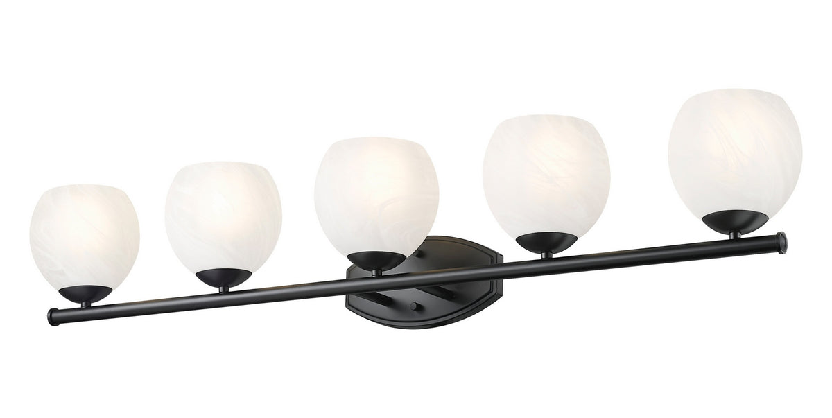 Luminaire de vanité Colette Noir mat, 42" – vue 3
