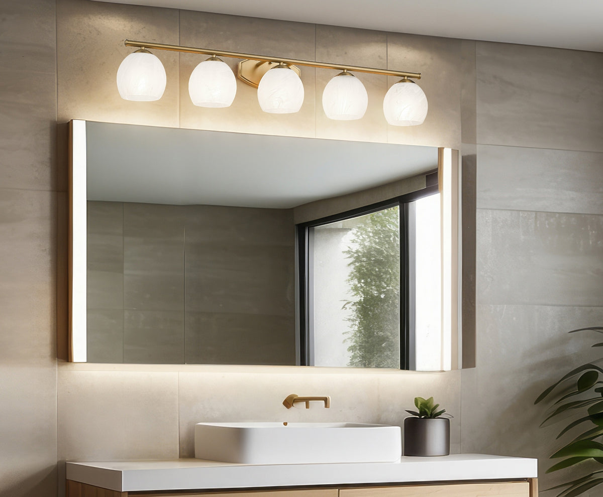 Luminaire de vanité Colette Or moderne, 42" – vue 7