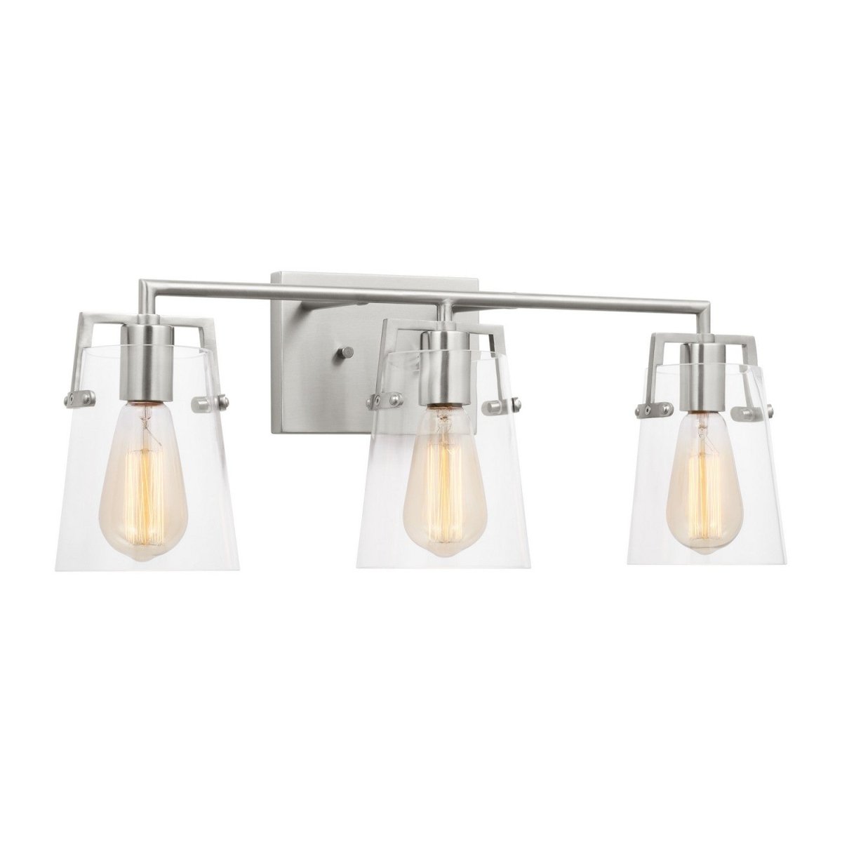 Luminaire de vanité Crofton - Acier brossé Transparent 24" by Visual Comfort Studio | Luminaires & cie