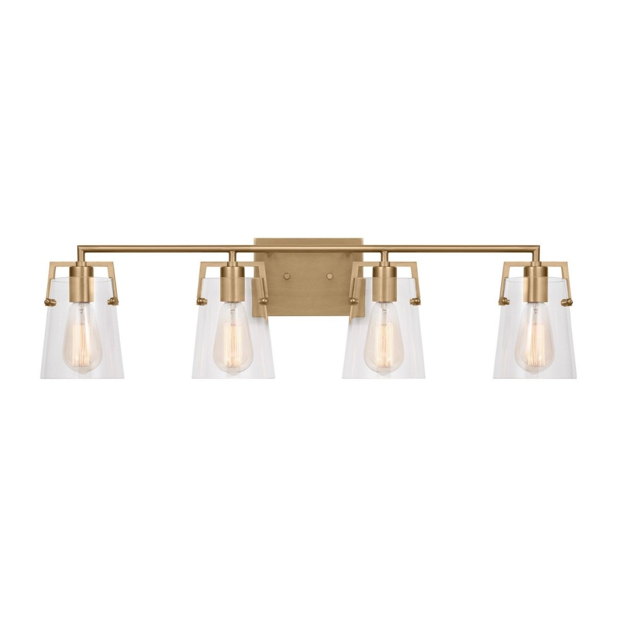 Luminaire de vanité Crofton - Laiton satiné Transparent 33 3/8" by Visual Comfort Studio | Luminaires & cie