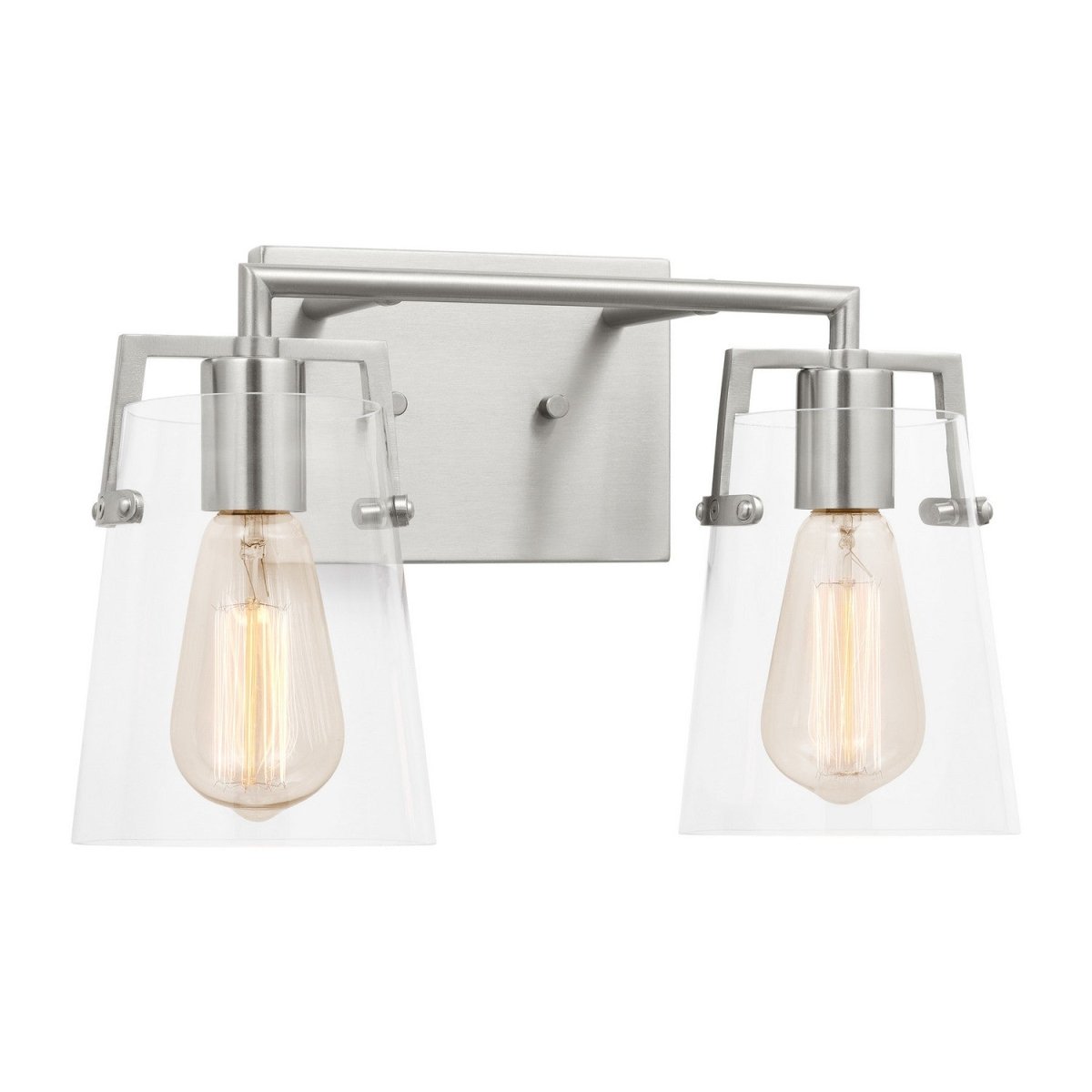 Luminaire de vanité Crofton - Laiton satiné Verre craquelé transparent 33 3/8" by Visual Comfort Studio | Luminaires & cie