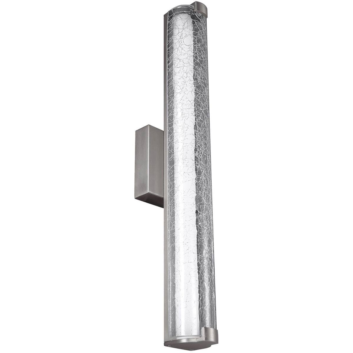 Luminaire de vanité Cutler - Nickel en satin Diffuseur en acrylique blanc et verre craquelé transparent 24" by Visual Comfort Studio | Luminaires & cie