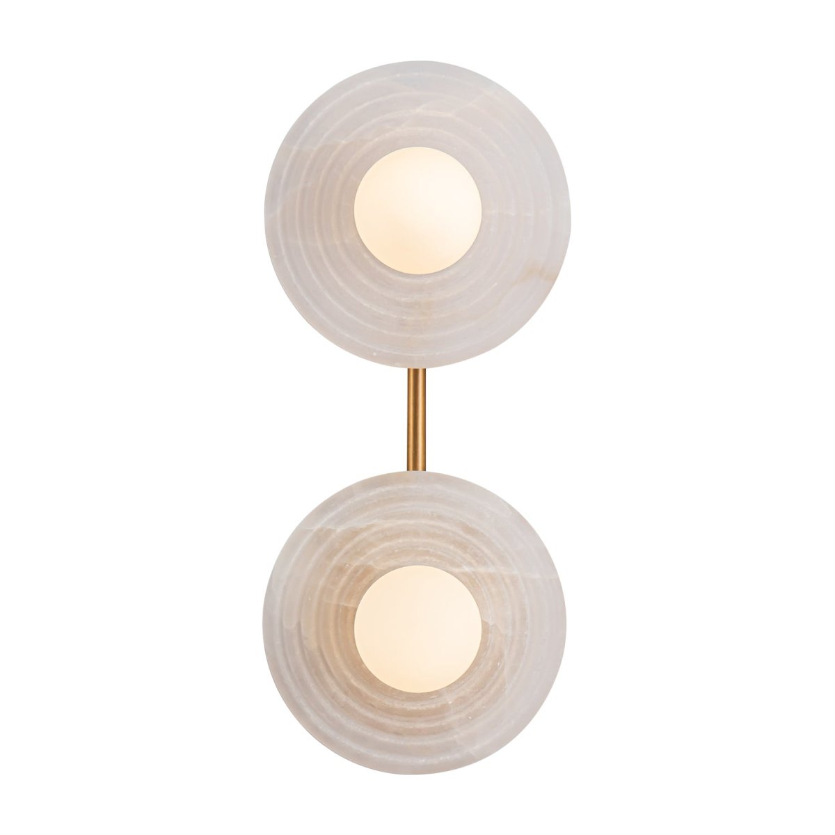 Luminaire de vanité Dahlia - Laiton / albâtre vintage 13 3/4" by Alora Lighting | Luminaires & cie