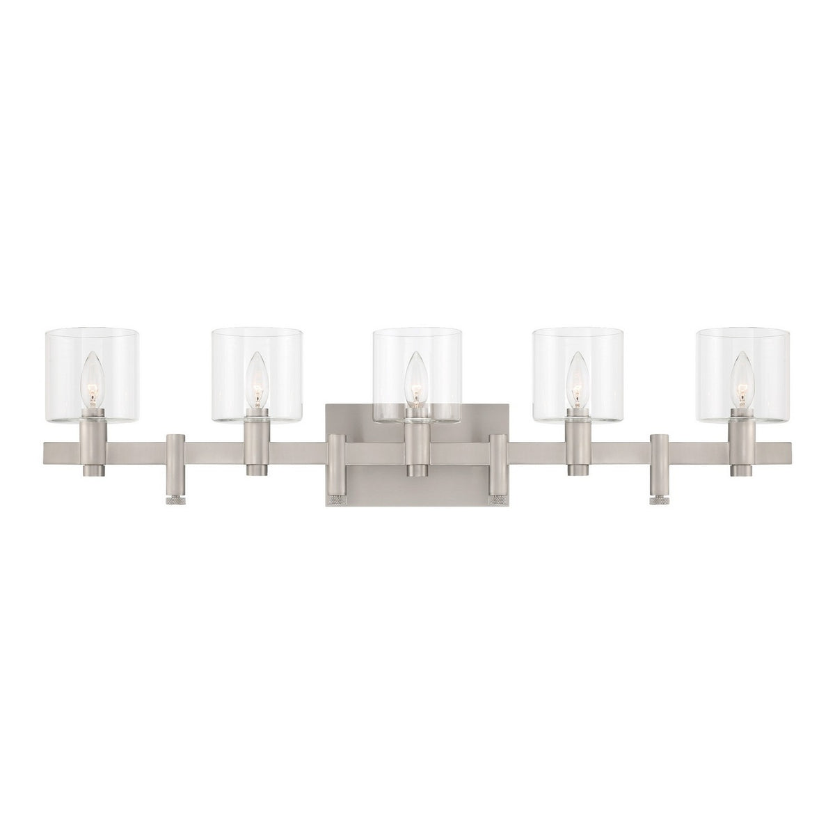 Luminaire de vanité Decato Nickel satiné, nombre ampoules 5 – Eurofase