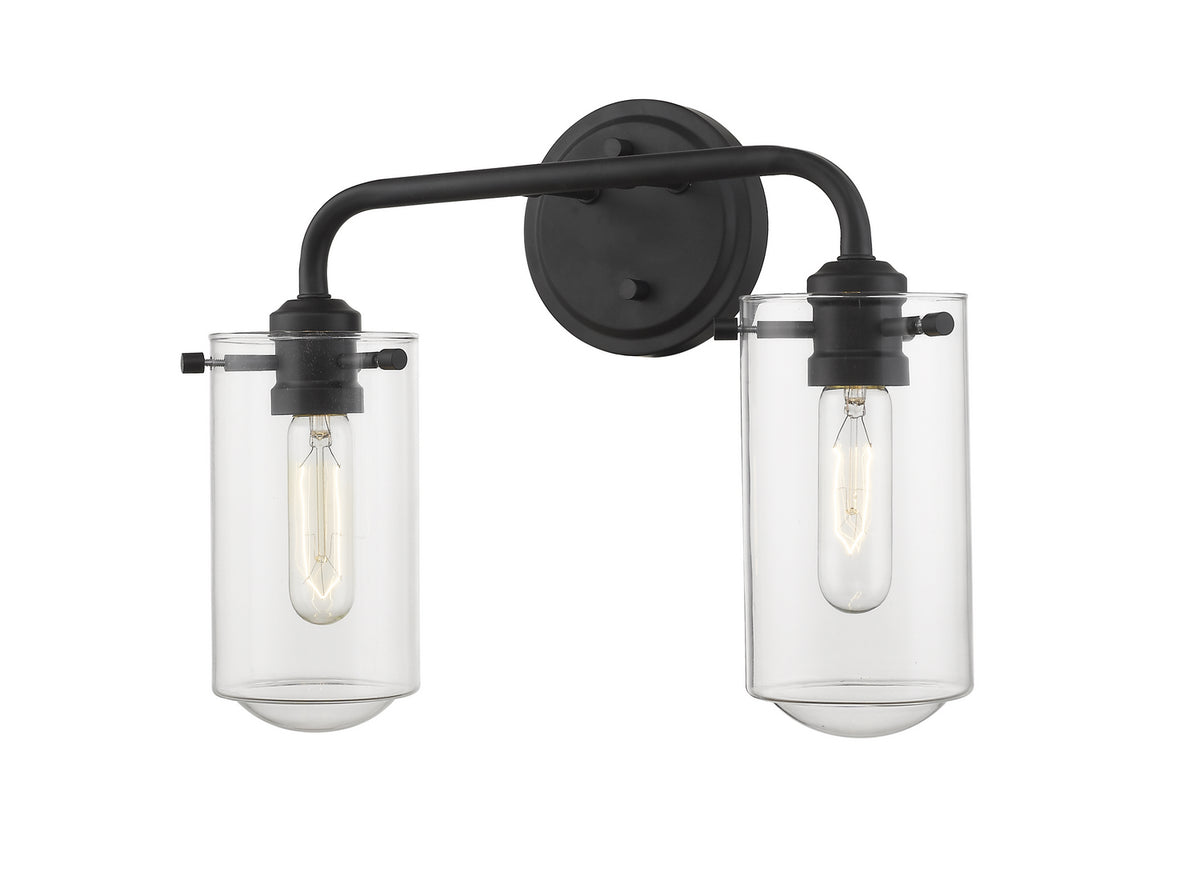 Luminaire de vanité Delaney Noir mat, 15" – Z-Lite