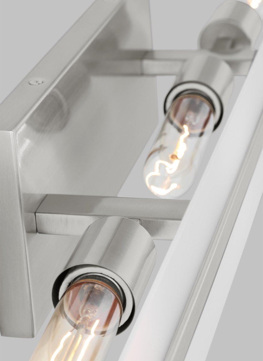 Luminaire de vanité Dex - Nickel brossé Ampoules DEL incluses 29 7/8" by Visual Comfort Studio | Luminaires & cie