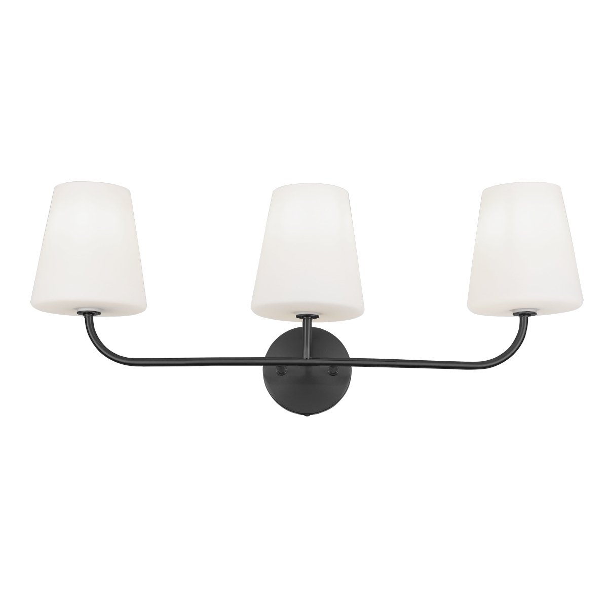 Luminaire de vanité Eleanor - Noir mat Blanc opal by Dainolite | Luminaires & cie