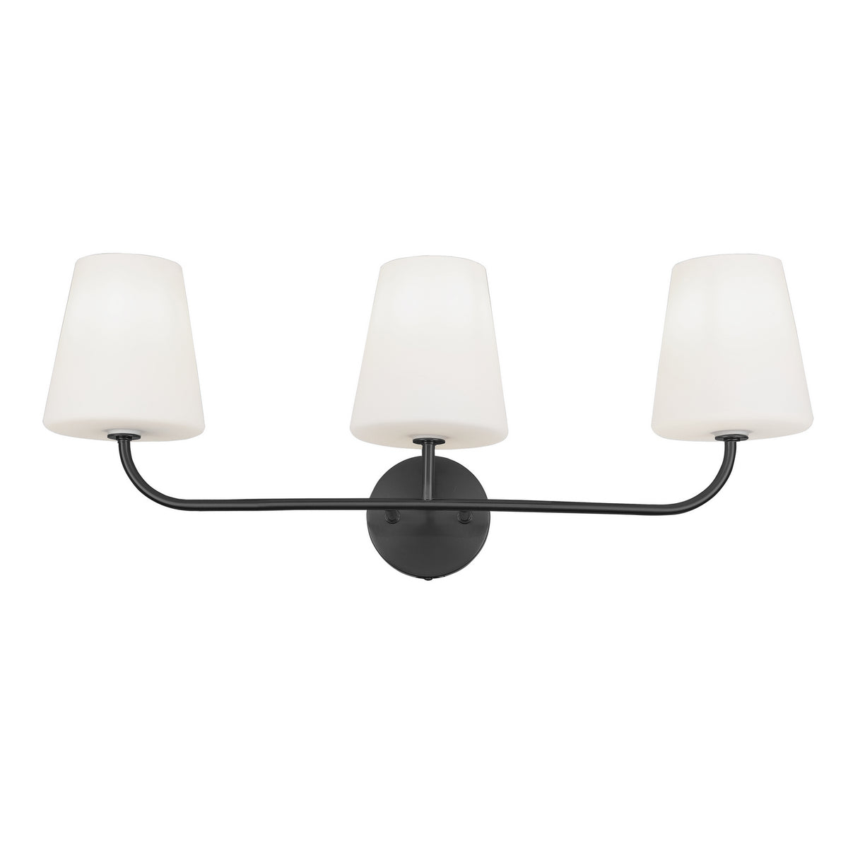 Luminaire de vanité Eleanor Noir mat, Blanc – Dainolite