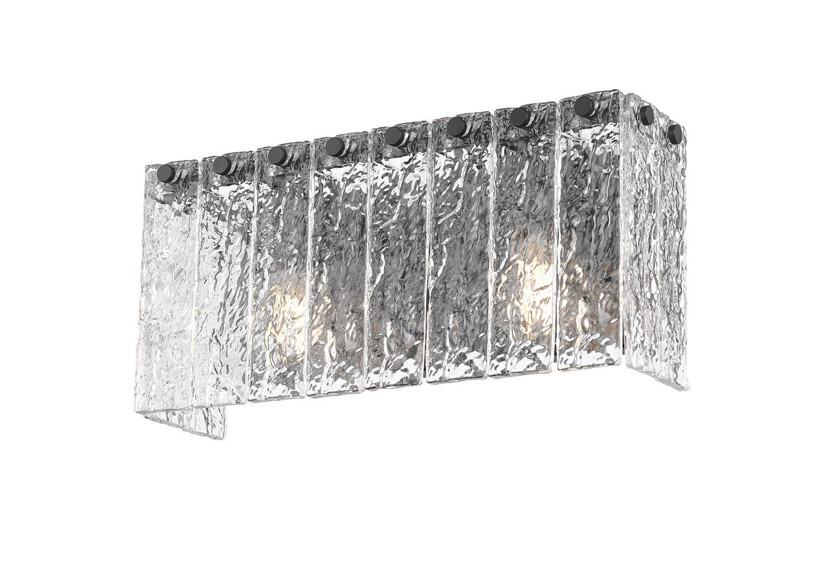 Barre d'éclairage de salle de bain Glacier Noir mat, 15" – vue 2