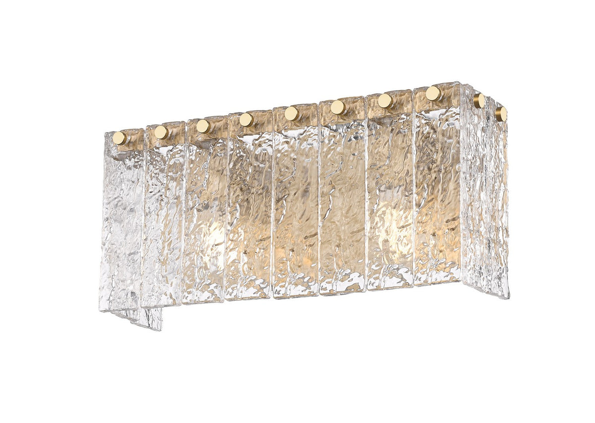 Barre d'éclairage de salle de bain Glacier Or moderne, 15" – vue 2