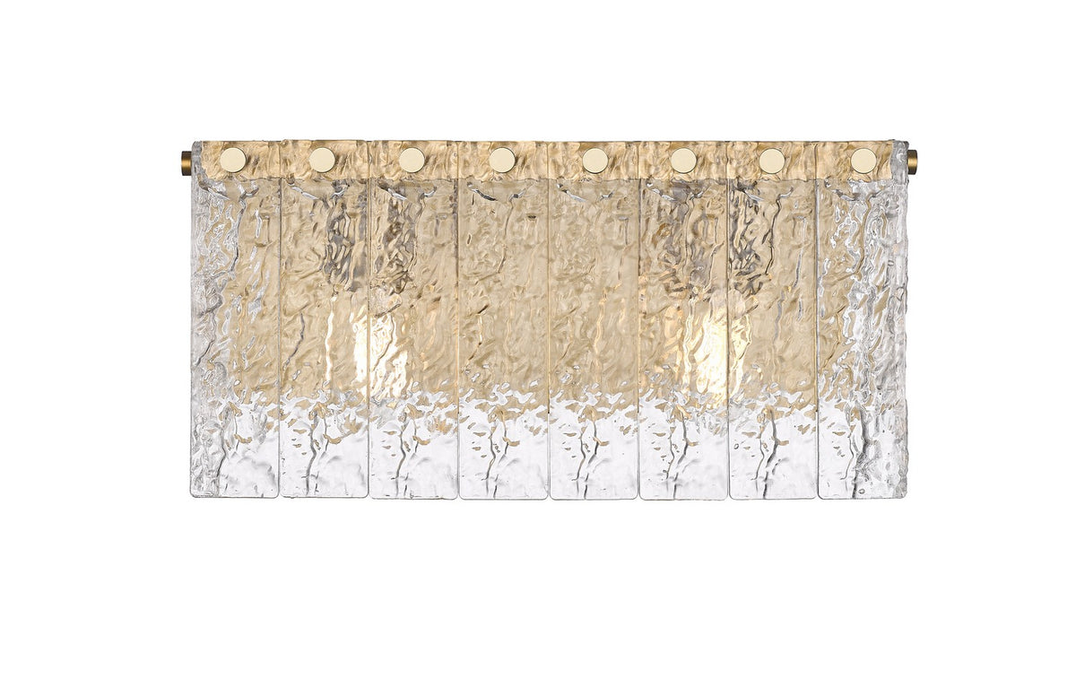 Barre d'éclairage de salle de bain Glacier Or moderne, 15" – vue 3