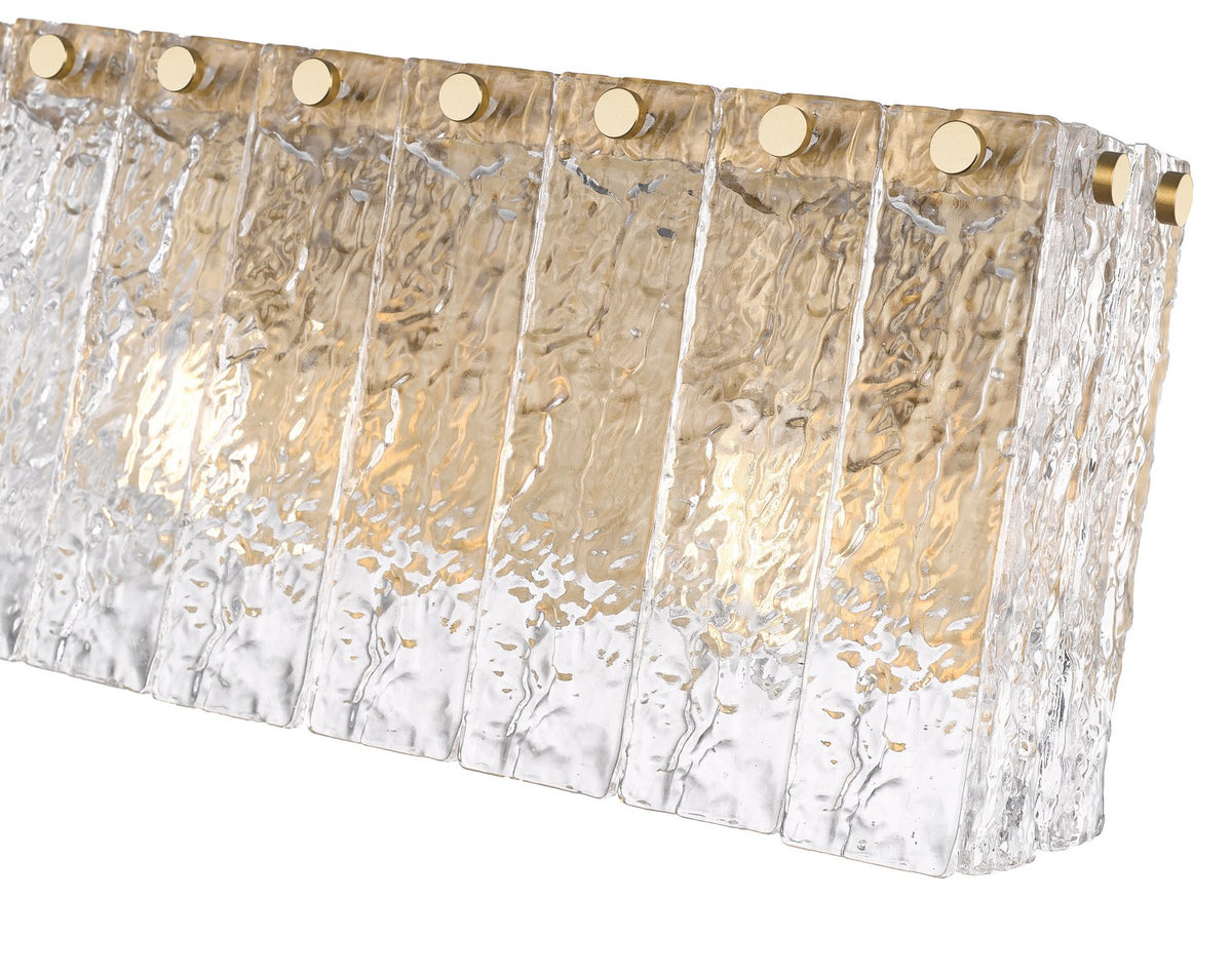 Barre d'éclairage de salle de bain Glacier Or moderne, 15" – vue 5