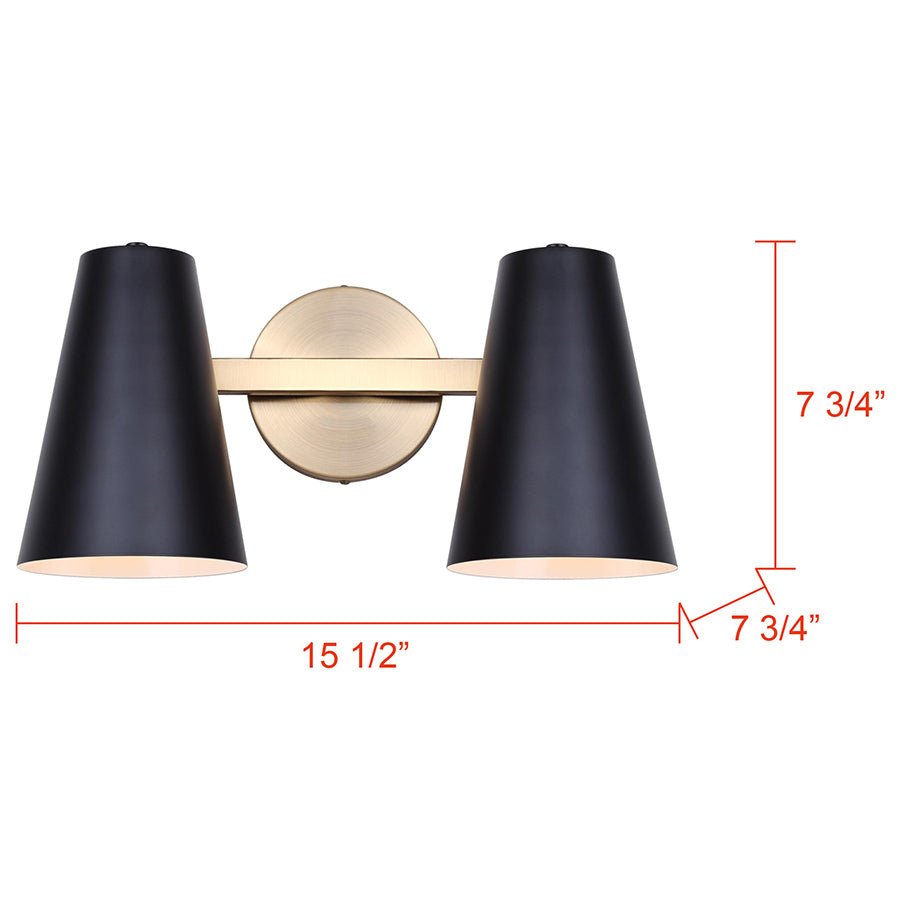 Luminaire de vanité Harken - Or by Canarm | Luminaires & cie