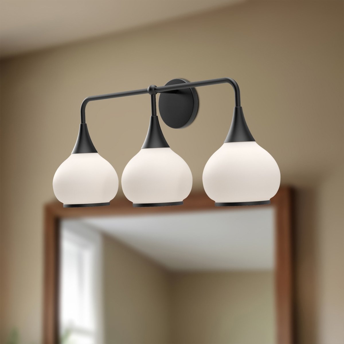 Luminaire de vanité Hazel - Verre mate mat / opale mate 26 3/4" by Alora Lighting | Luminaires & cie