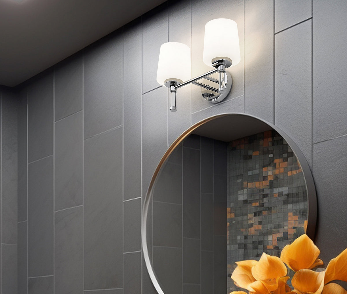 Luminaire de vanité Henri Chrome, 14" – vue 8