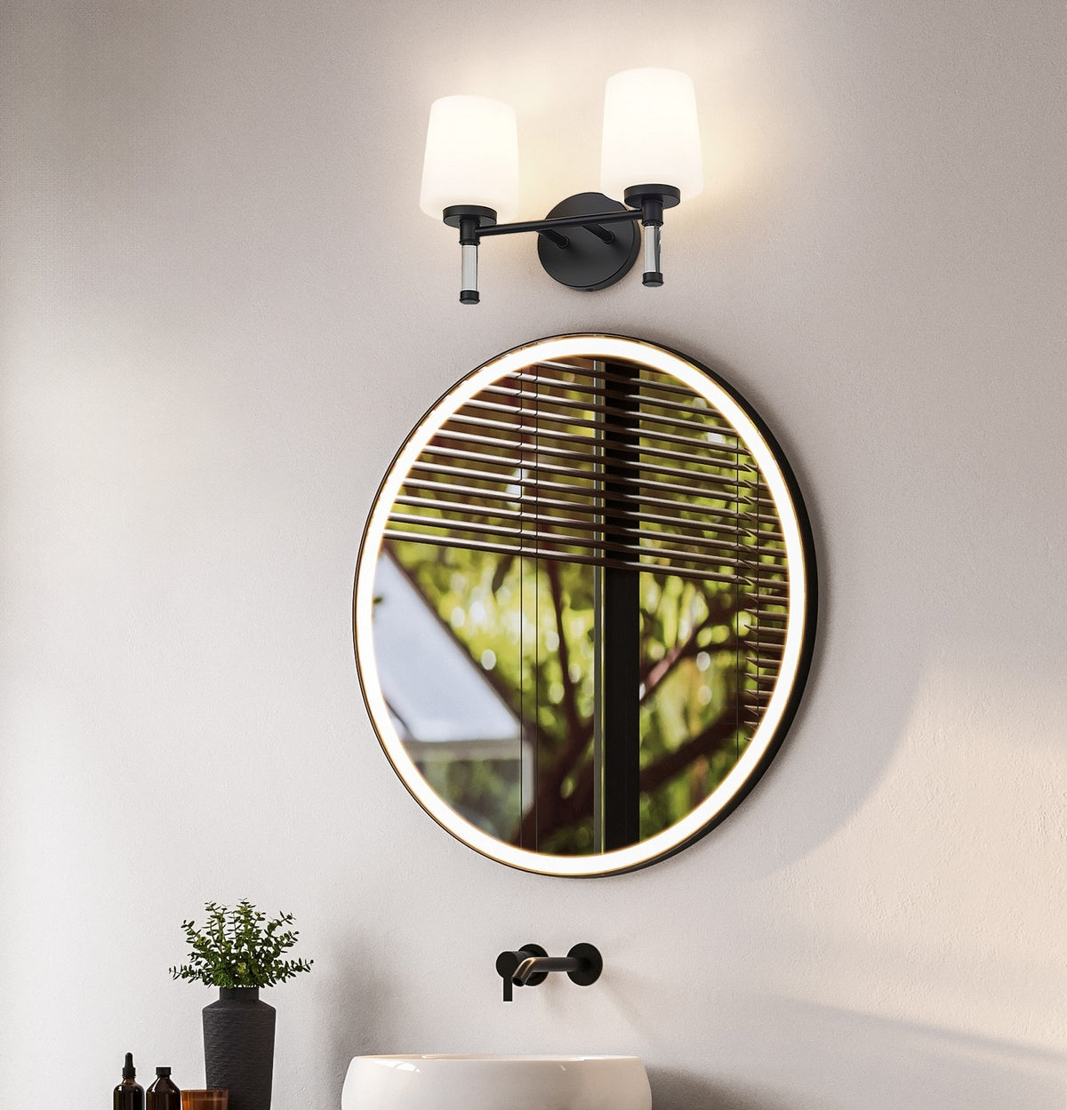 Luminaire de vanité Henri Noir mat, 14" – vue 7