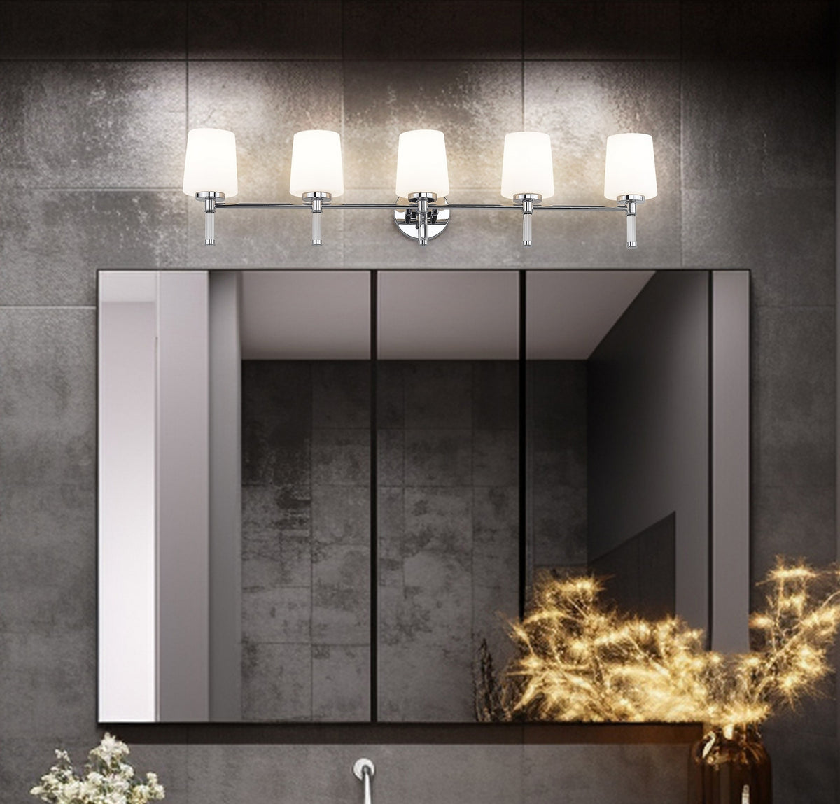 Luminaire de vanité Henri Chrome, 42" – vue 8