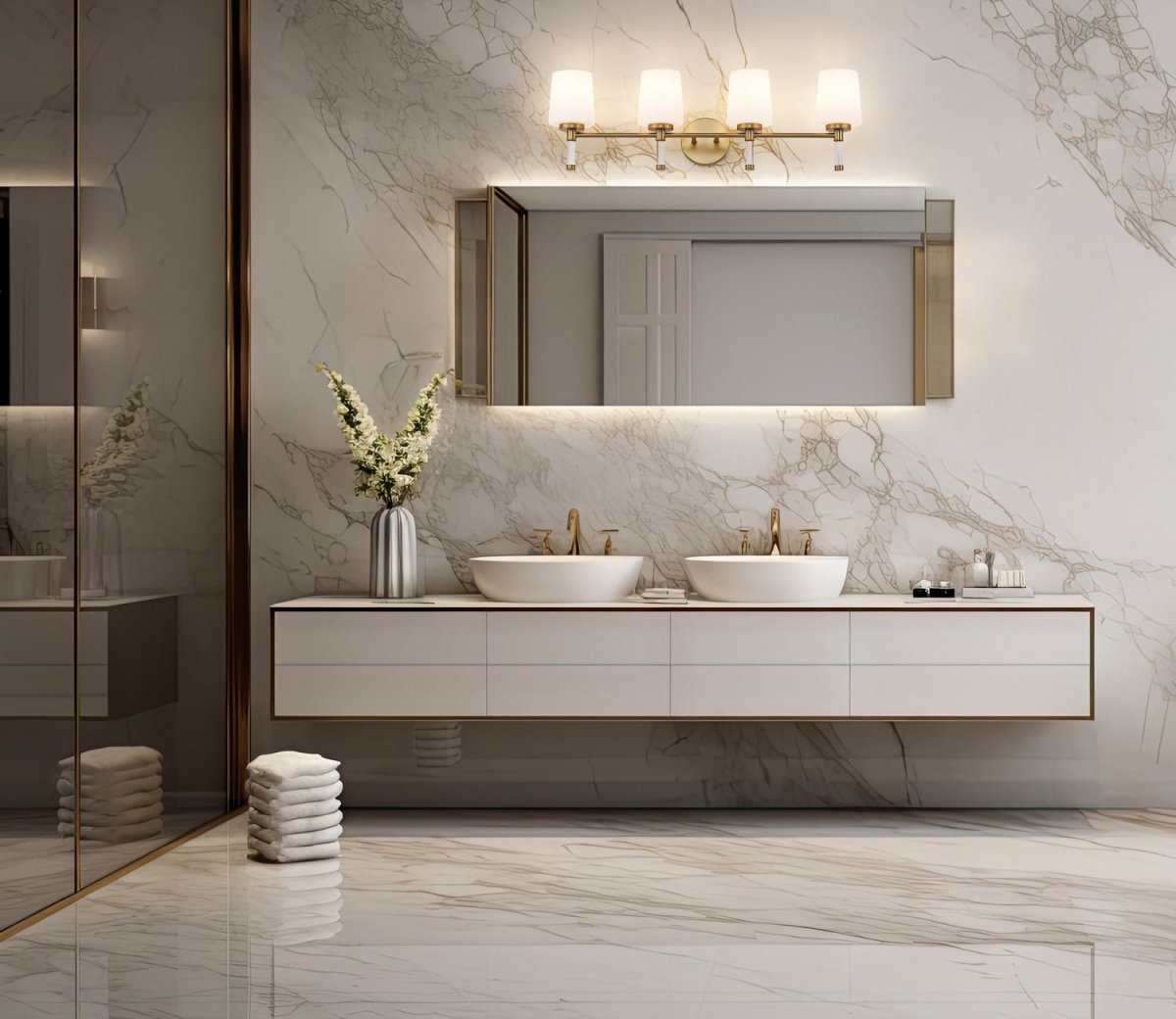 Luminaire de vanité Henri - Or moderne 42" by Z-Lite | Luminaires & cie
