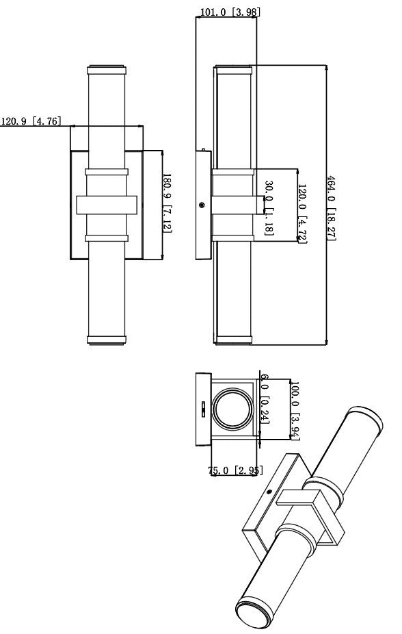 Barre d'éclairage de salle de bain Idris Nickel brossé, 18 1/2" – vue 6