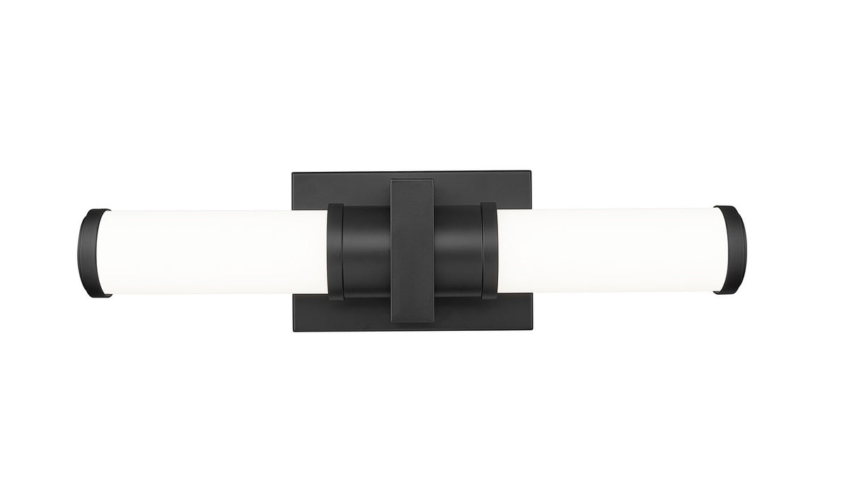 Barre d'éclairage de salle de bain Idris Noir mat, 18 1/2" – vue 3
