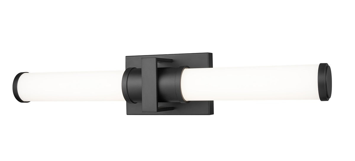 Barre d'éclairage de salle de bain Idris Noir mat, 25 1/2" – Z-Lite