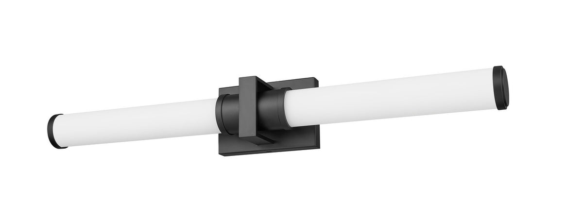 Barre d'éclairage de salle de bain Idris Noir mat, 32 1/2" – vue 4