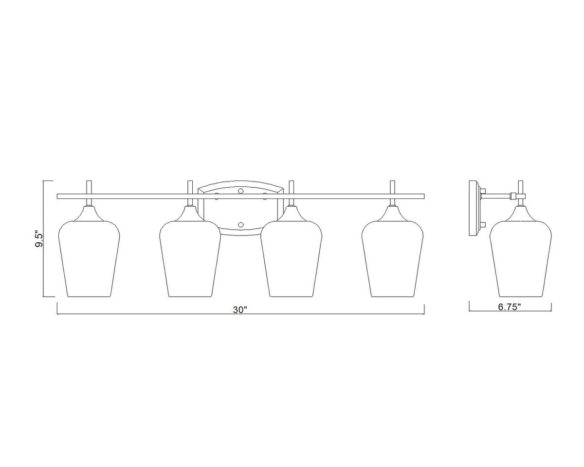 Luminaire de vanité Joliet Laiton bruni, 30" – vue 8