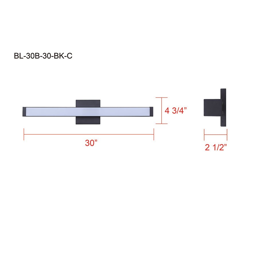 Luminaire de vanité Jonah - Nickel brossé 30" by Canarm | Luminaires & cie