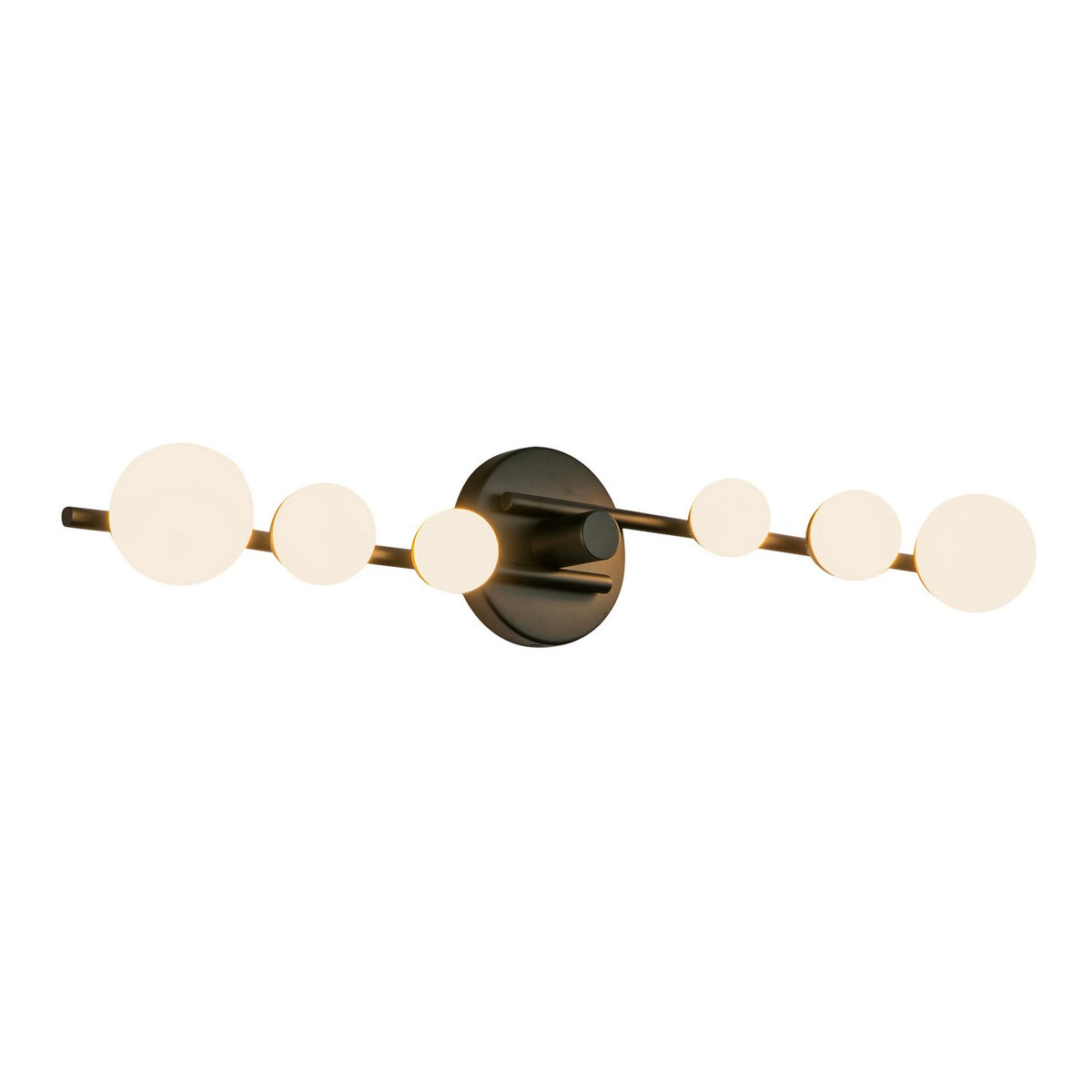 Luminaire de vanité Cypress Noir / Verre opale – Kuzco Lighting