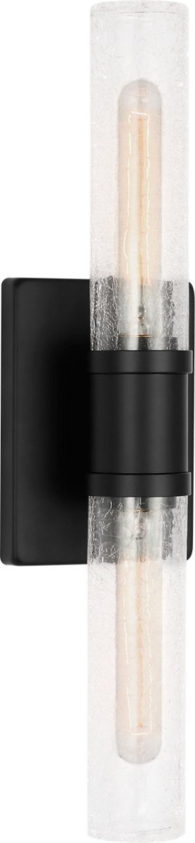 Luminaire de vanité Keaton - Noir minuit Verre craquelé transparent 20" by Visual Comfort Studio | Luminaires & cie