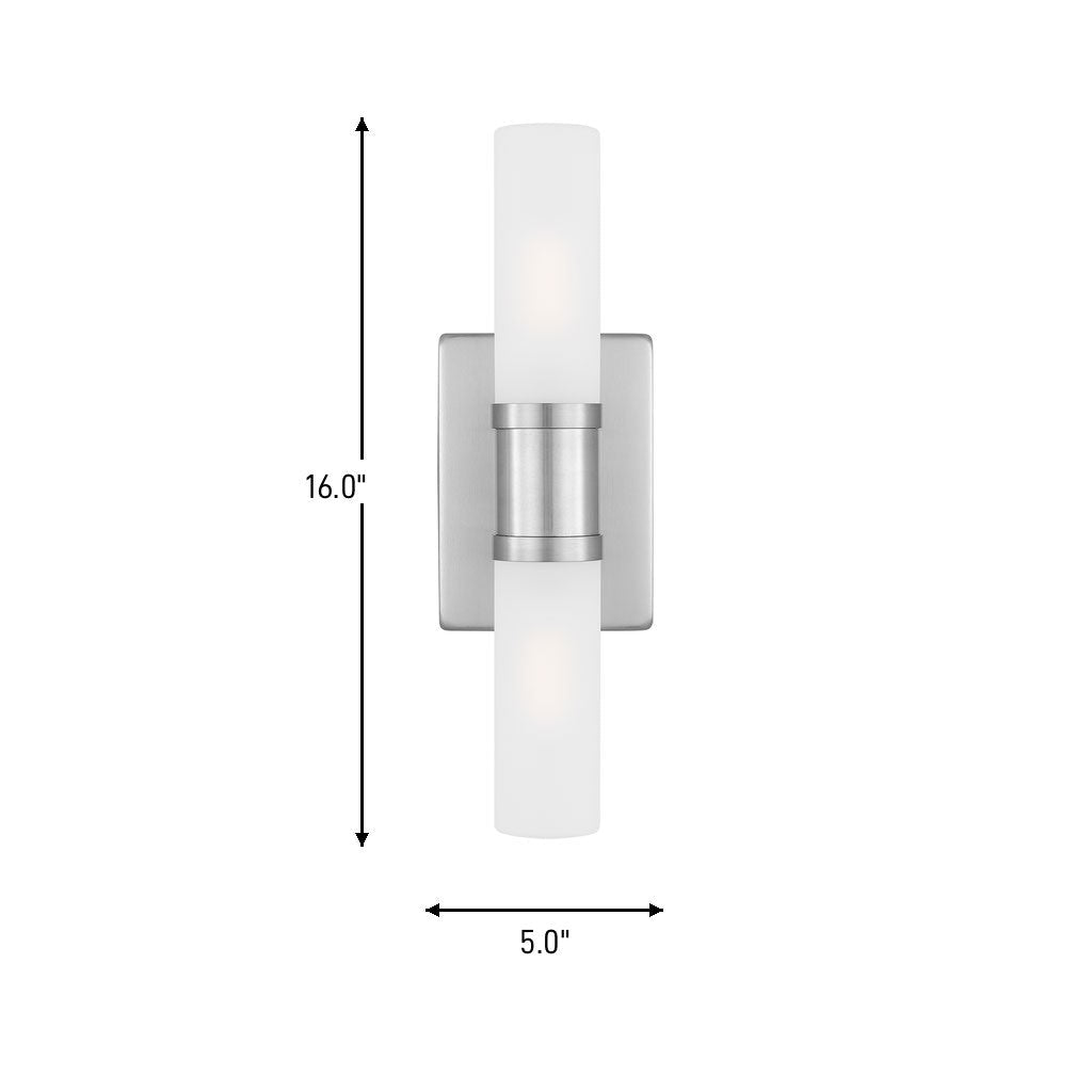 Luminaire de vanité Keaton - Nickel brossé Transparent strié 30" by Visual Comfort Studio | Luminaires & cie
