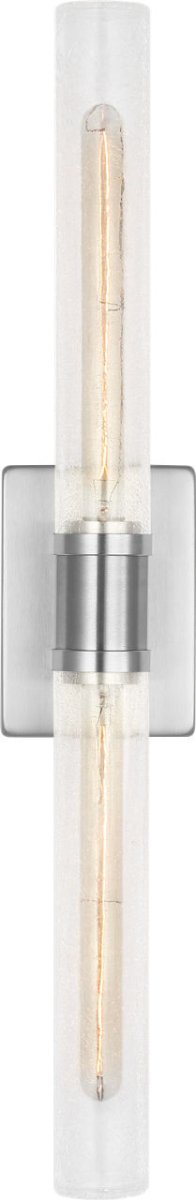 Luminaire de vanité Keaton - Nickel brossé Transparent strié 30" by Visual Comfort Studio | Luminaires & cie