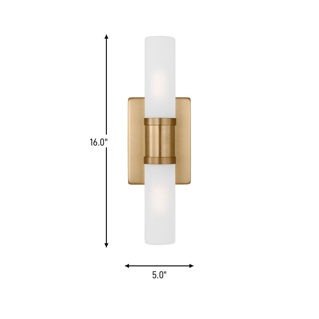 Luminaire de vanité Keaton - Nickel brossé Transparent strié 30" by Visual Comfort Studio | Luminaires & cie