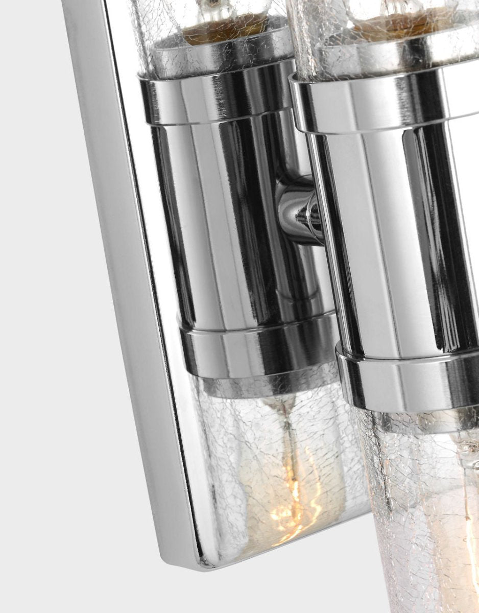 Luminaire de vanité Keaton - Nickel brossé Transparent strié 30" by Visual Comfort Studio | Luminaires & cie