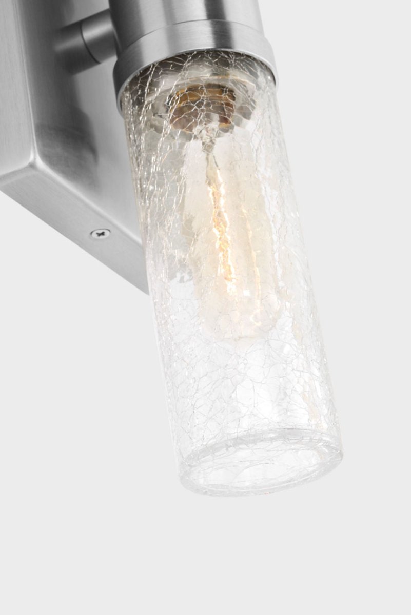 Luminaire de vanité Keaton - Nickel brossé Transparent strié 30" by Visual Comfort Studio | Luminaires & cie