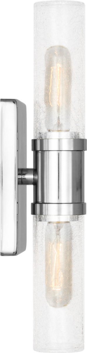 Luminaire de vanité Keaton - Nickel brossé Transparent strié 30" by Visual Comfort Studio | Luminaires & cie