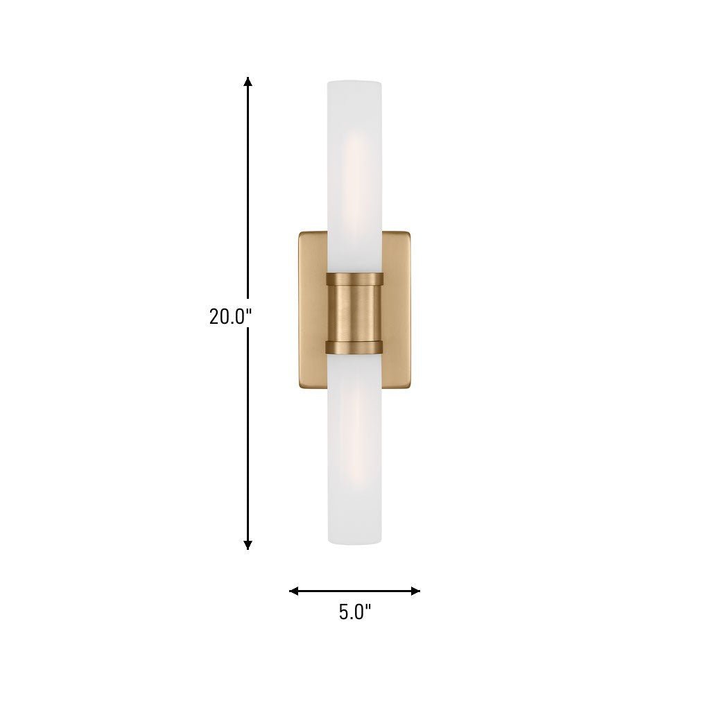 Luminaire de vanité Keaton - Nickel brossé Transparent strié 30" by Visual Comfort Studio | Luminaires & cie