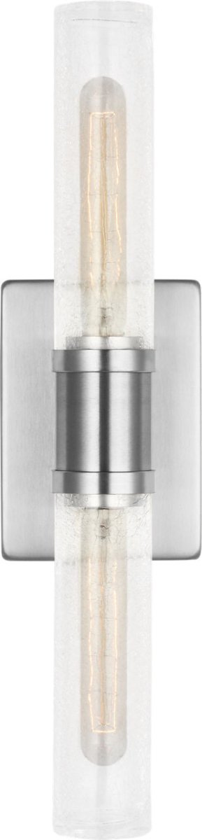 Luminaire de vanité Keaton - Nickel brossé Transparent strié 30" by Visual Comfort Studio | Luminaires & cie
