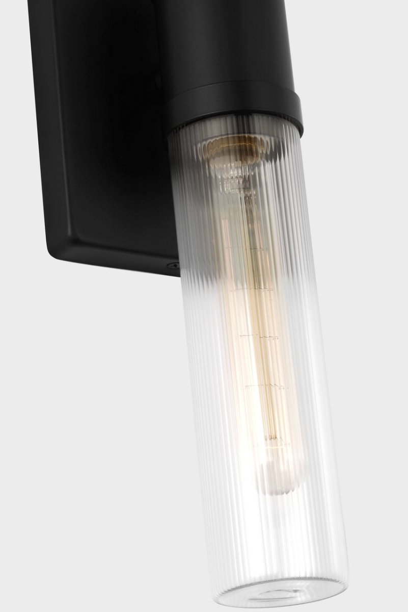 Luminaire de vanité Keaton - Nickel brossé Transparent strié 30" by Visual Comfort Studio | Luminaires & cie